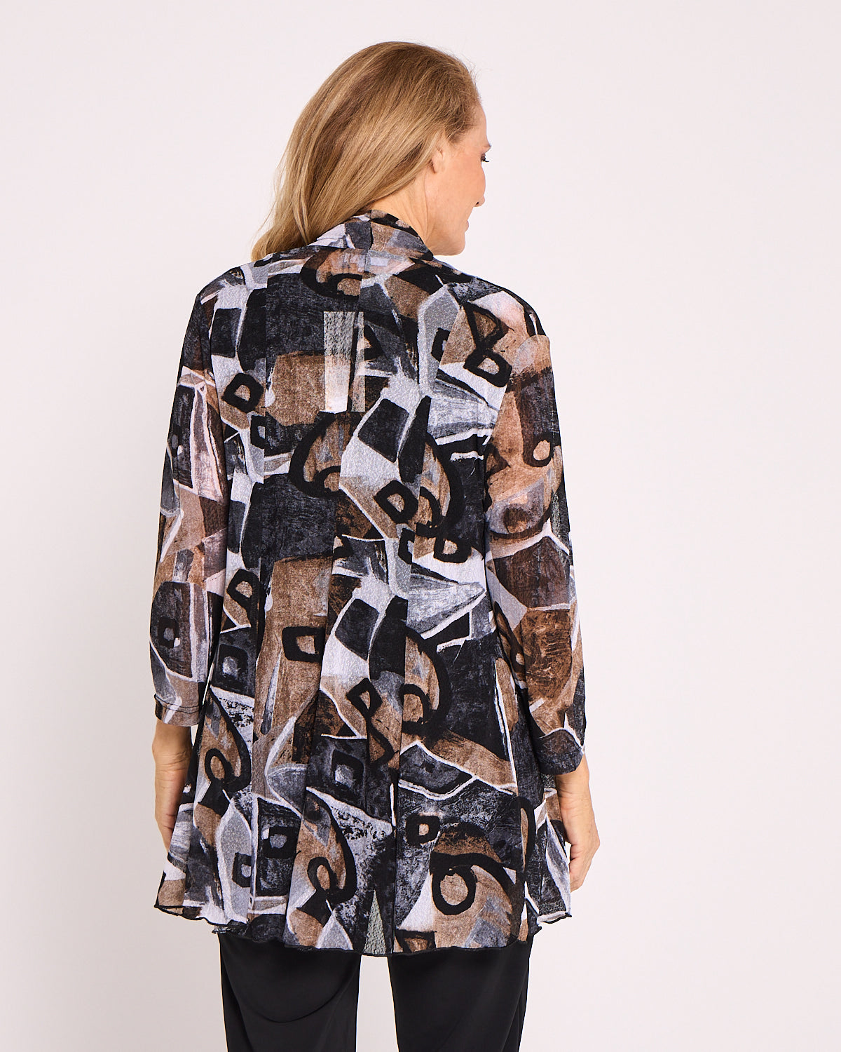 Naomi Mesh Jacket – Mocha Abstract