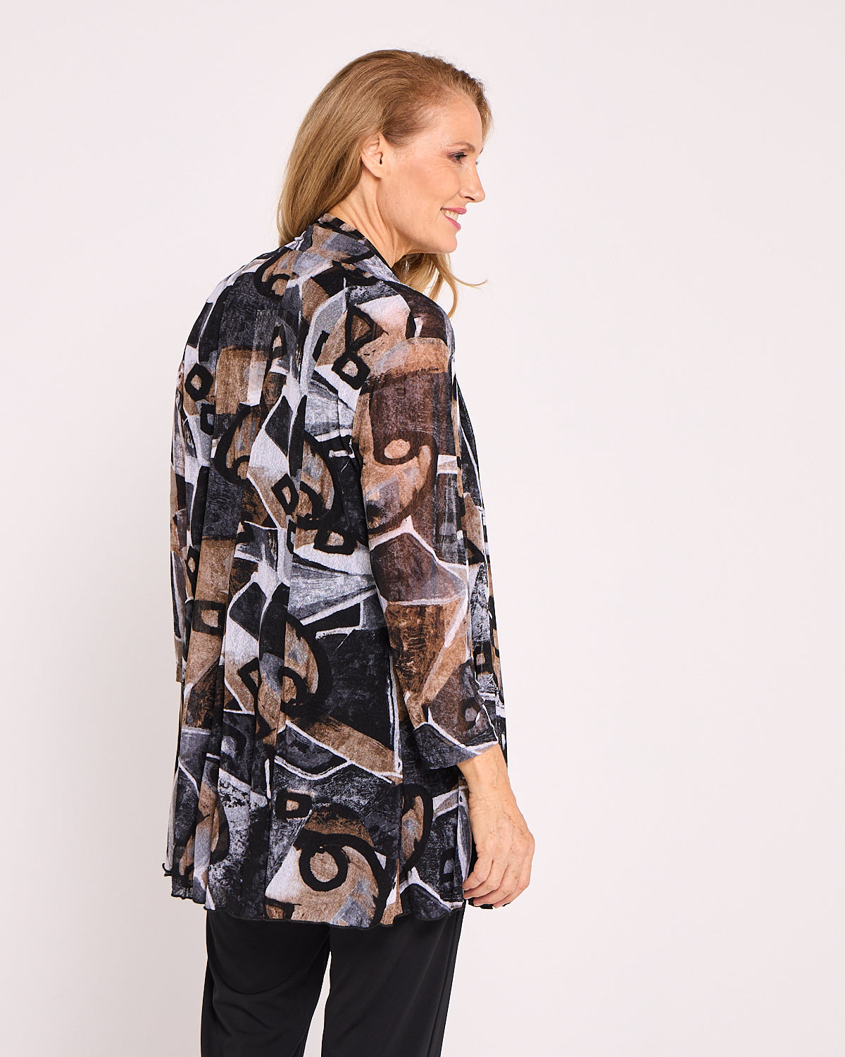 Naomi Mesh Jacket – Mocha Abstract