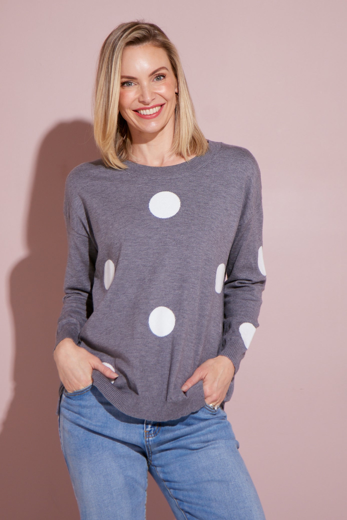 Naomi Jumper - Grey Spot