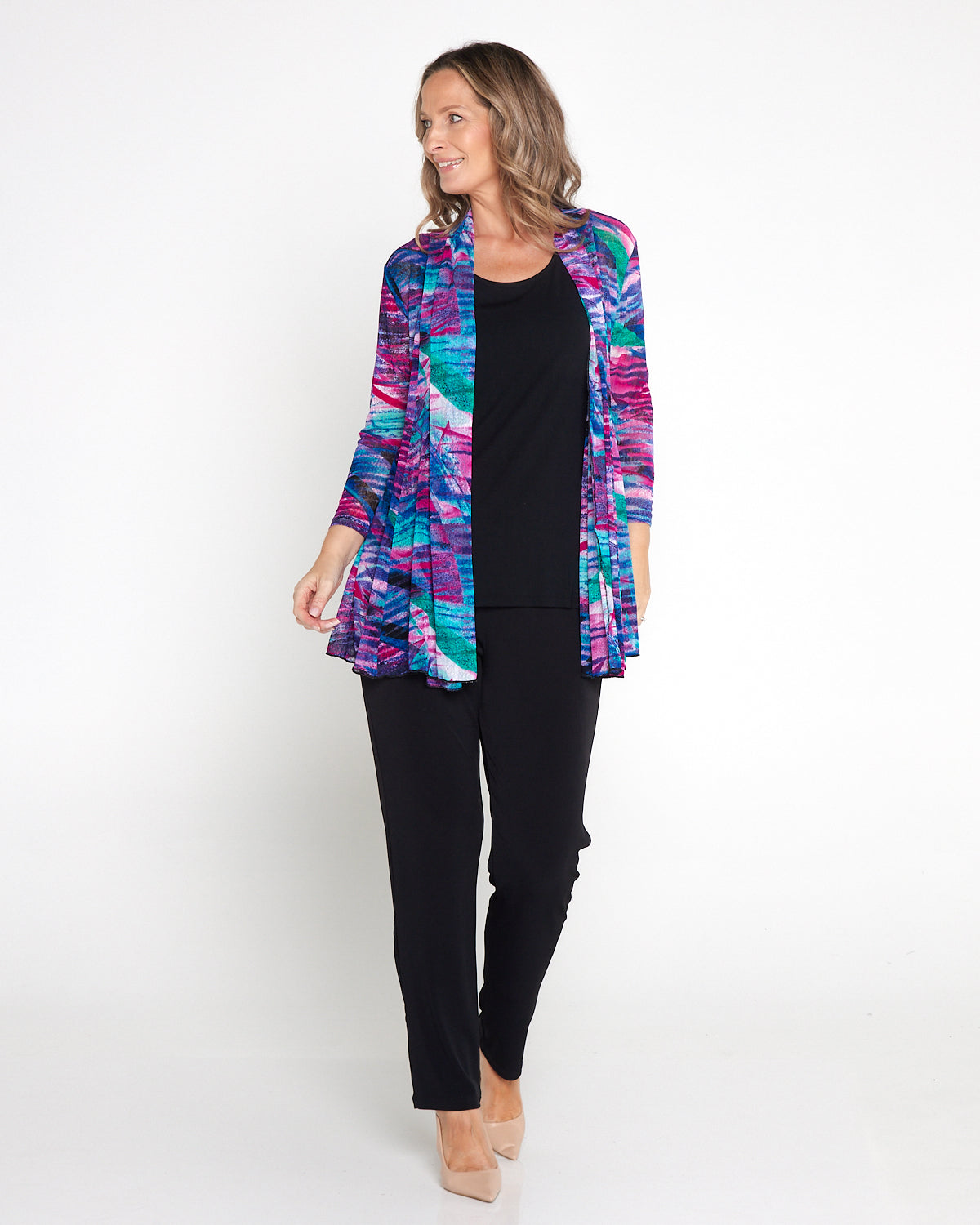 Naomi Mesh Jacket - Aurora Print