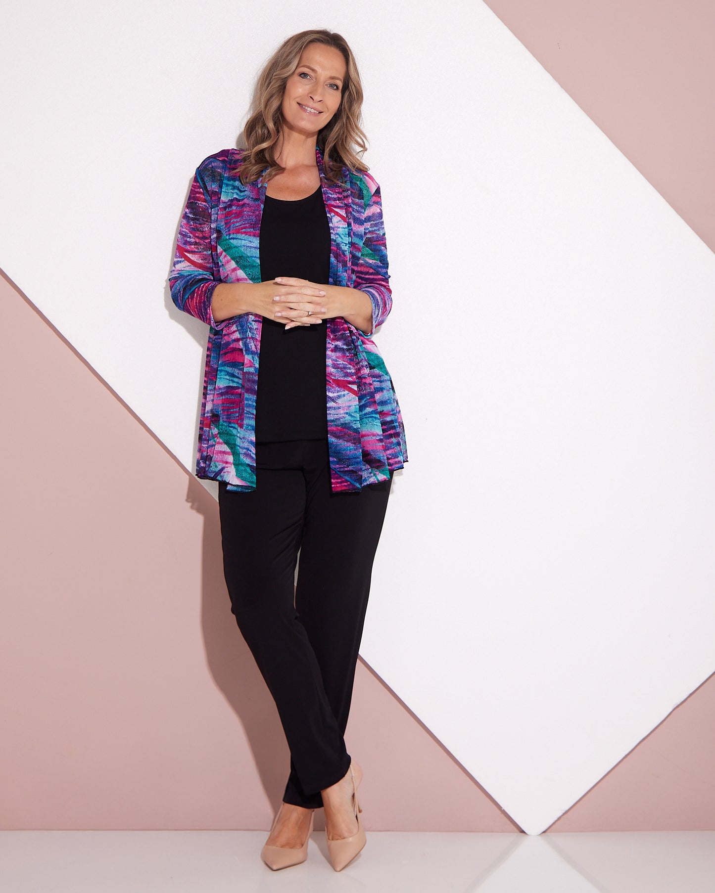 Naomi Mesh Jacket - Aurora Print