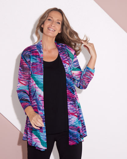Naomi Mesh Jacket - Aurora Print