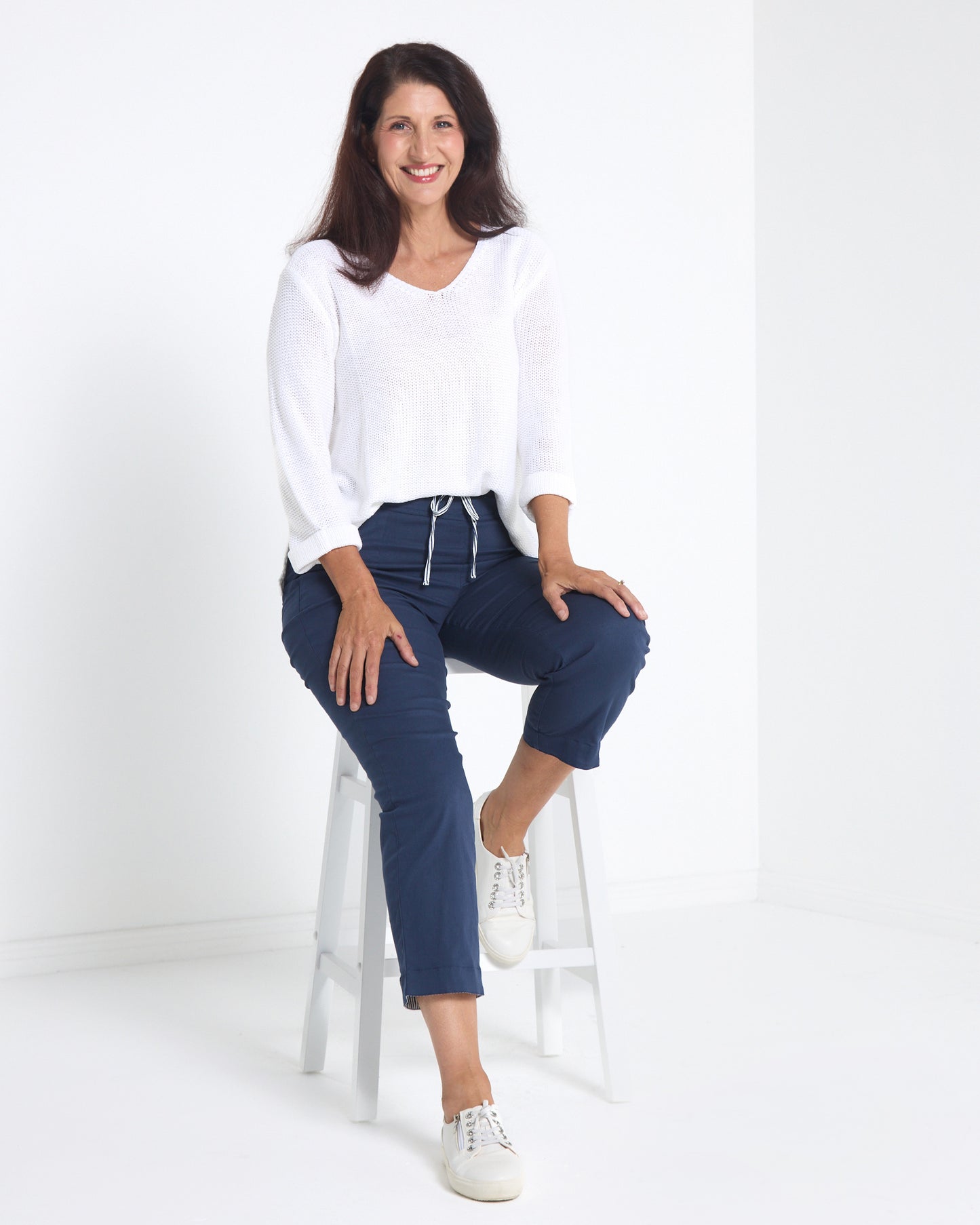 Emmy Cotton Knit Jumper - White