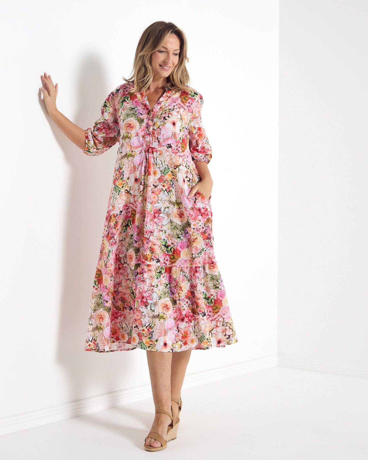 Brookhaven Dress - Pink Bouquet