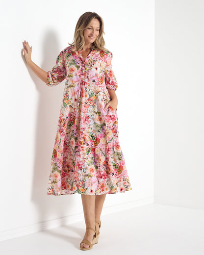 Brookhaven Dress - Pink Bouquet