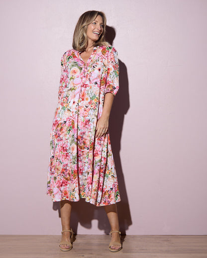 Brookhaven Dress - Pink Bouquet