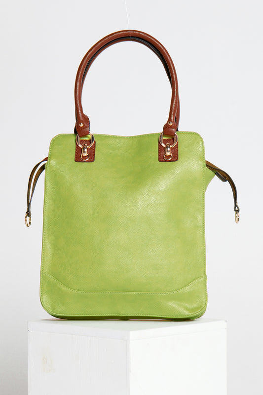 New York Tote Bag & Clutch - Green