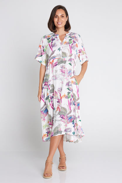 Newark Dress - White Floral