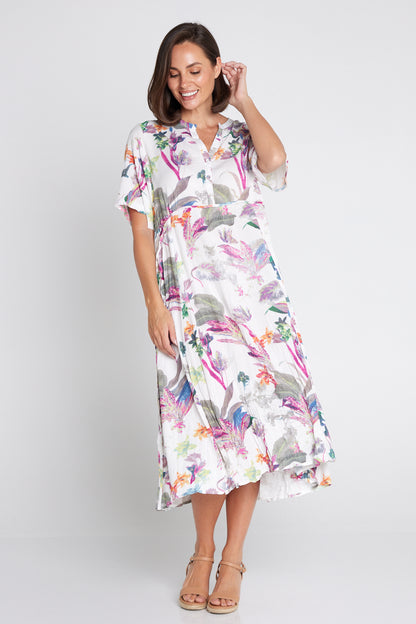 Newark Dress - White Floral