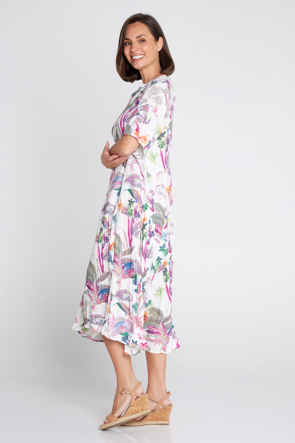 Newark Dress - White Floral