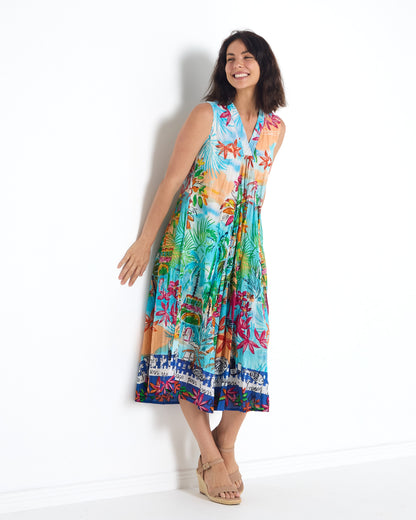 Fiesta Sleeveless Cotton Dress - Summer Fun