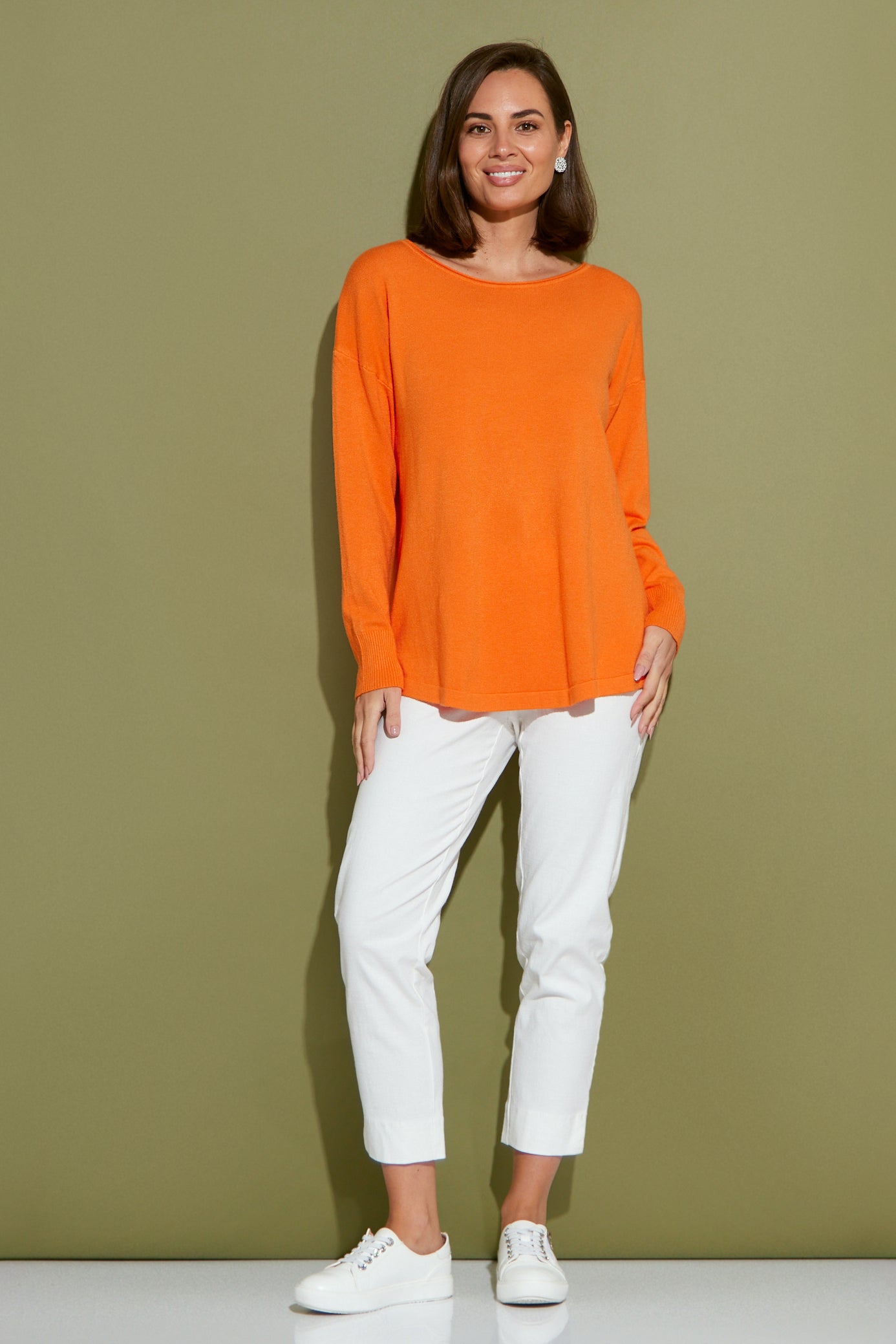 Tori Stretch Cotton Capri White Women s Clothes TULIO Fashion