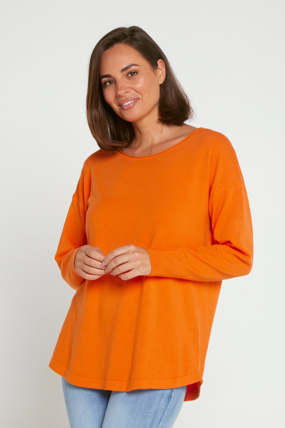 Nola Knit Jumper Orange TULIO Fashion