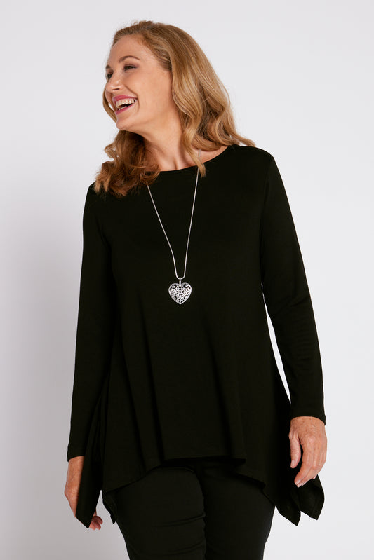 Andrea Long Sleeve Top - Black