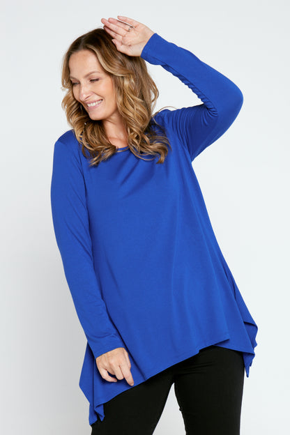 Andrea Long Sleeve Top - Blue