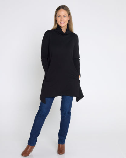 Joslin Cowl Tunic - Black