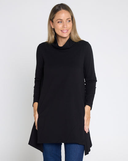 Joslin Cowl Tunic - Black