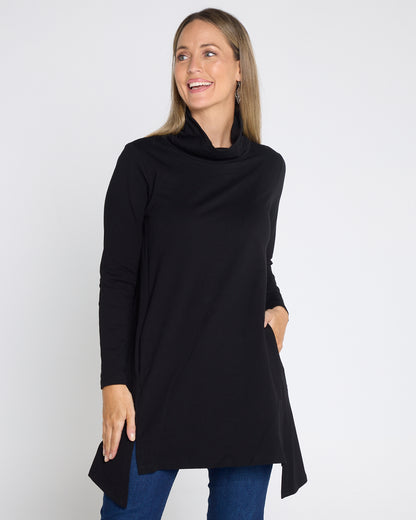 Joslin Cowl Tunic - Black