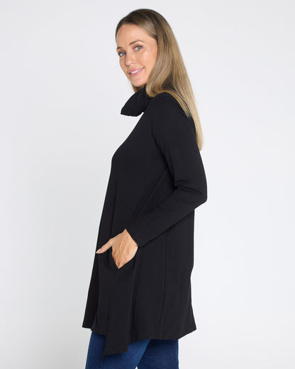 Joslin Cowl Tunic - Black