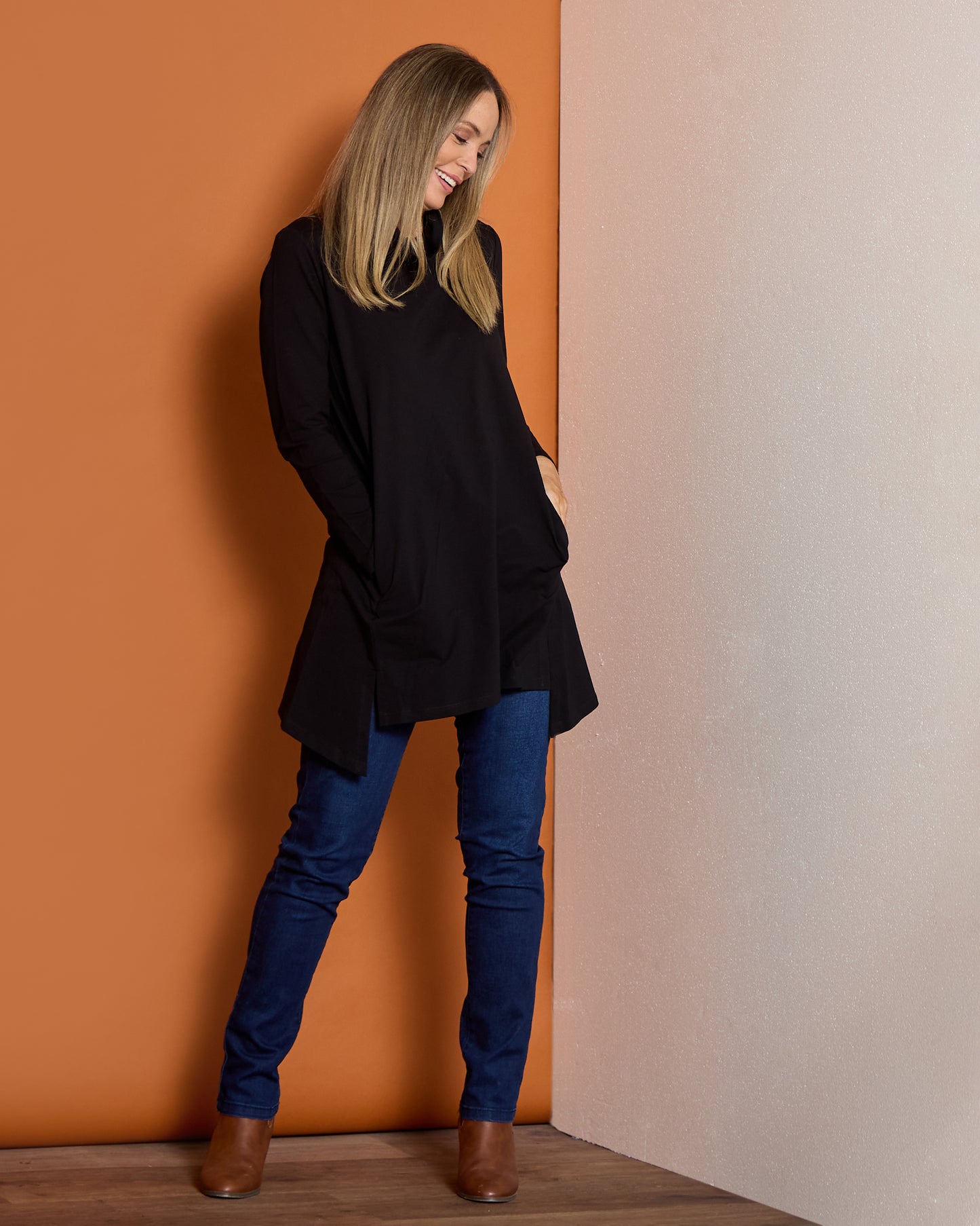 Joslin Cowl Tunic - Black