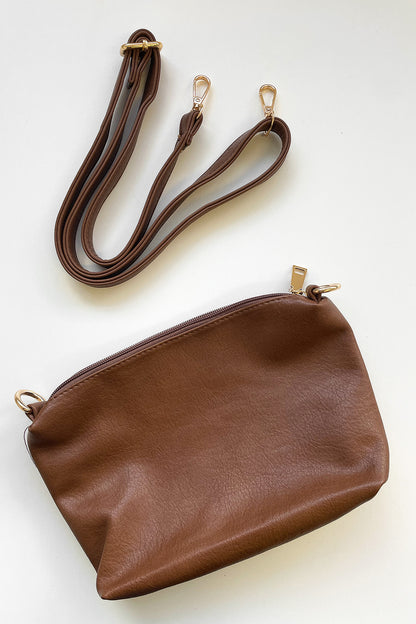 Odina Tote Bag & Clutch - Brown