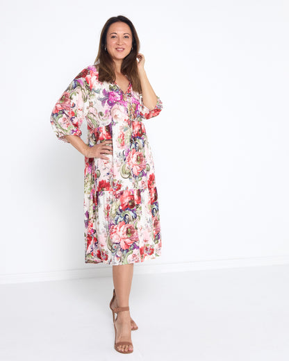 Kennedy Dress - Pink Floral