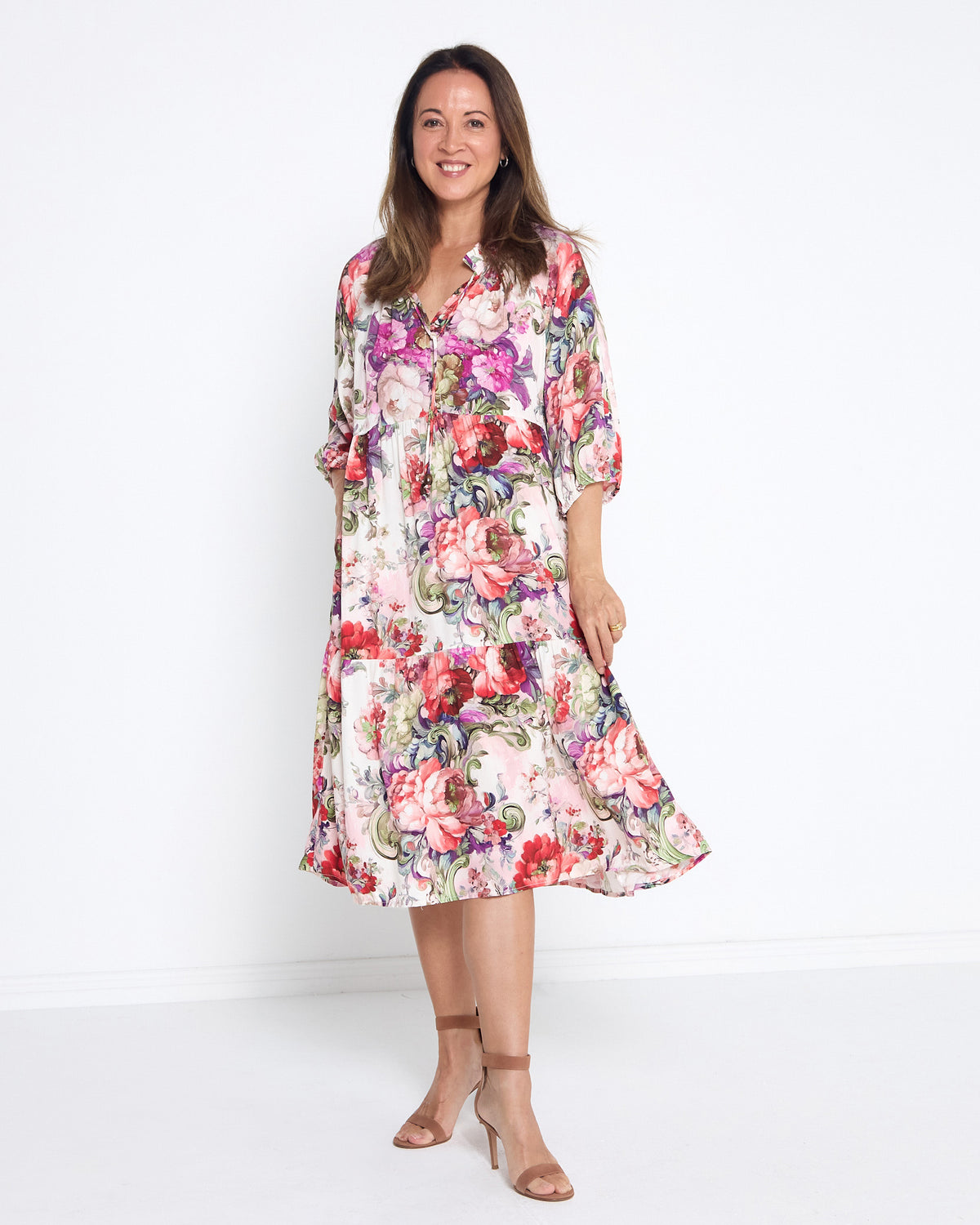 Kennedy Dress - Pink Floral