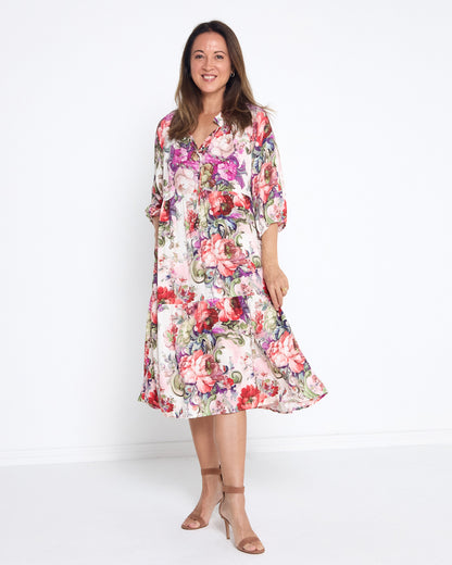 Kennedy Dress - Pink Floral