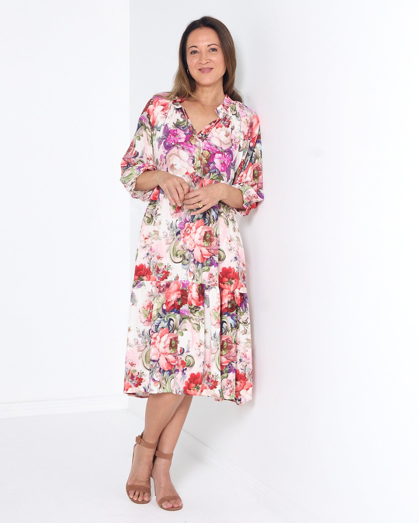Kennedy Dress - Pink Floral