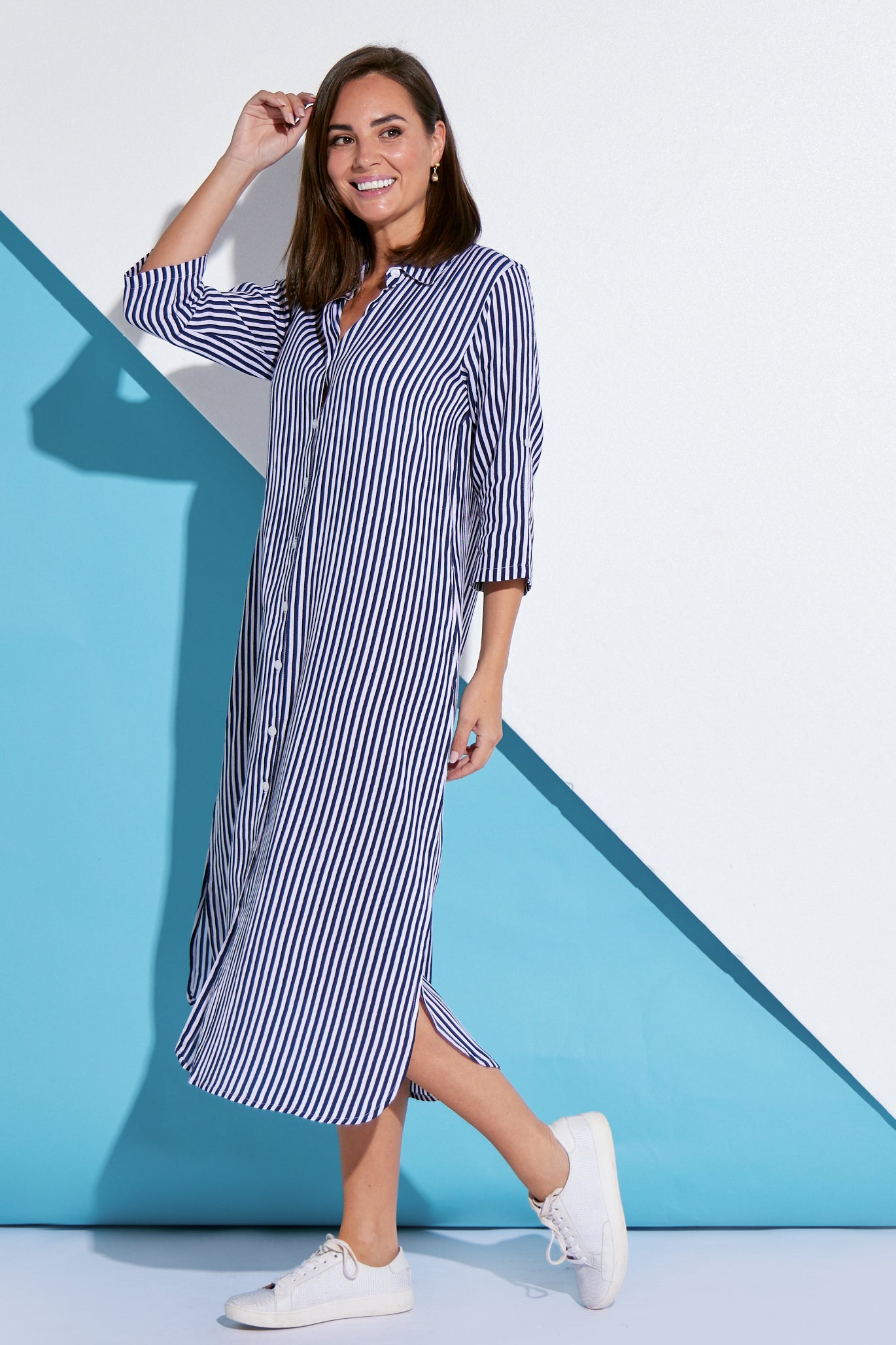 Rowan Dress - Navy Stripe – TULIO Fashion