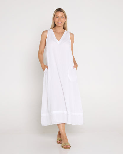 Orsula Tank Maxi Dress - White