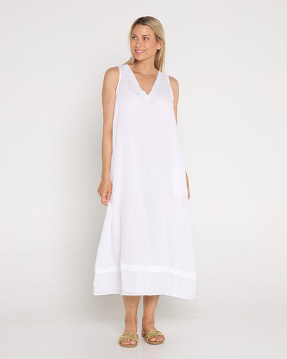 Orsula Tank Maxi Dress - White