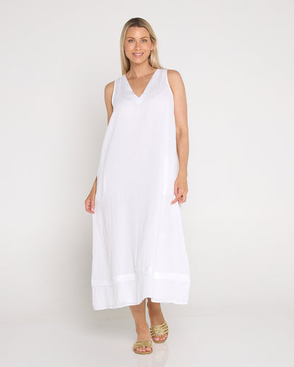 Orsula Tank Maxi Dress - White