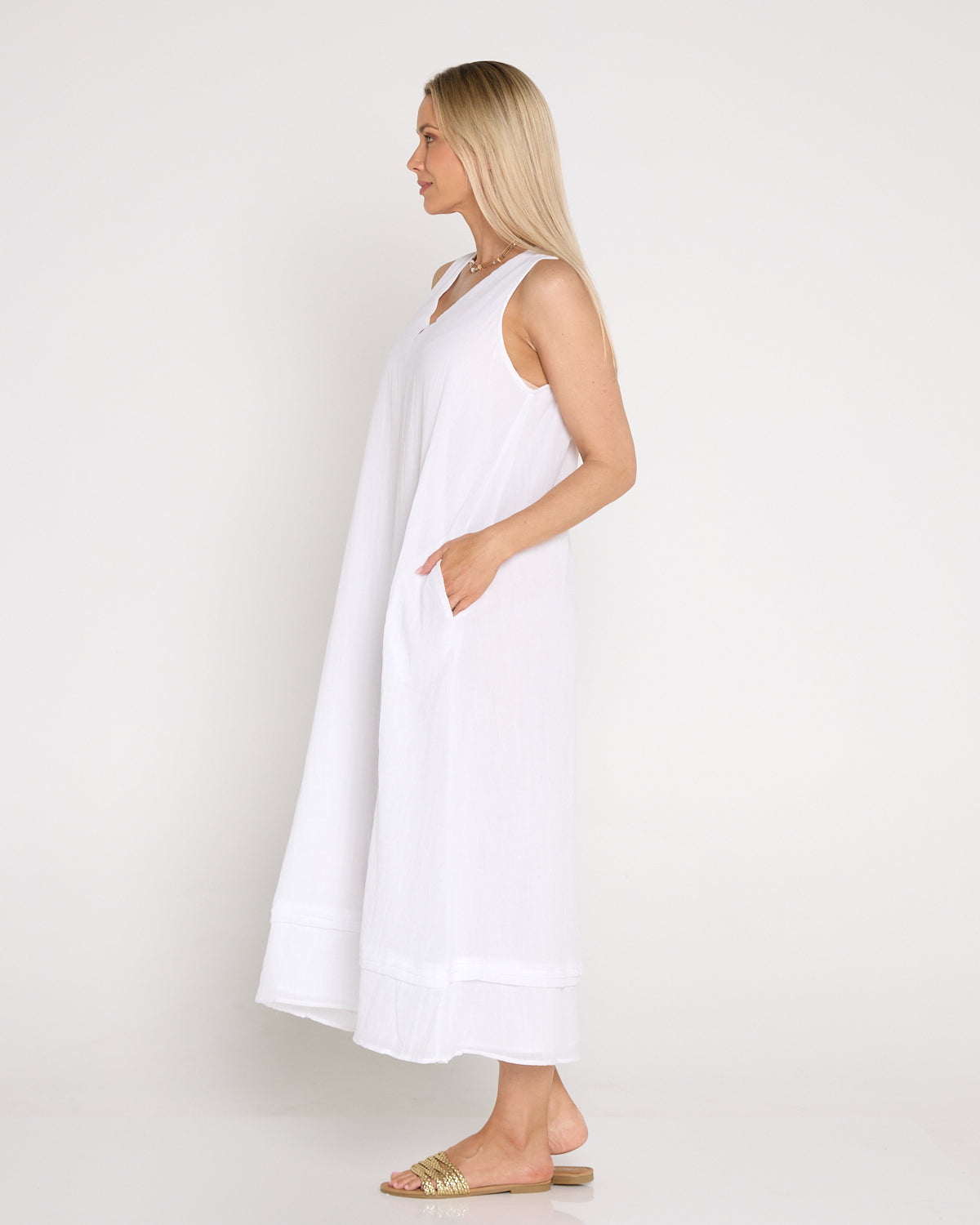 Orsula Tank Maxi Dress - White