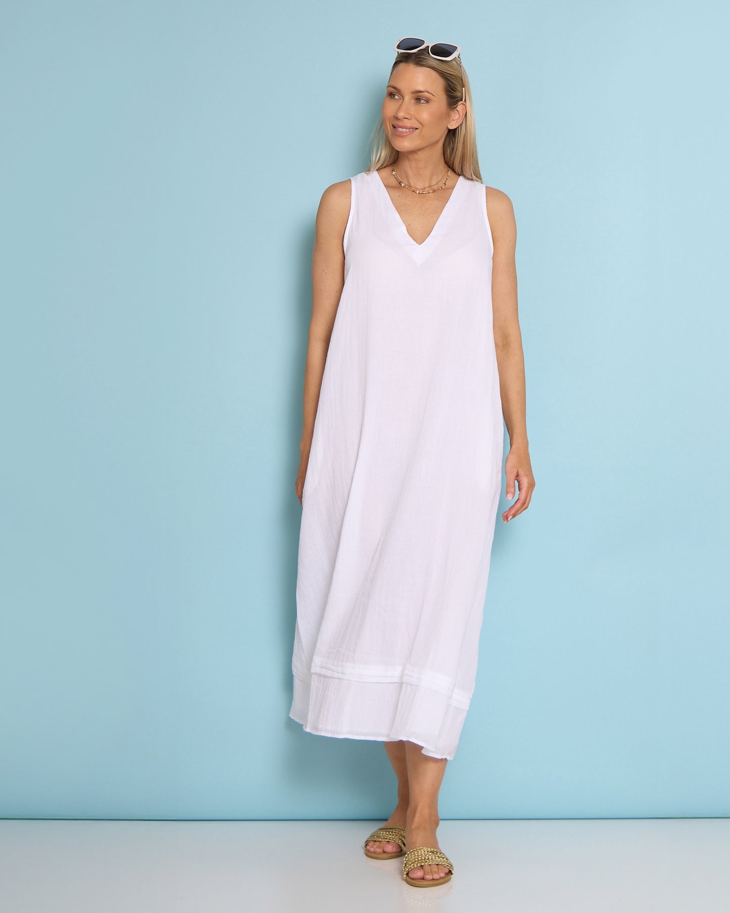 Orsula Tank Maxi Dress - White