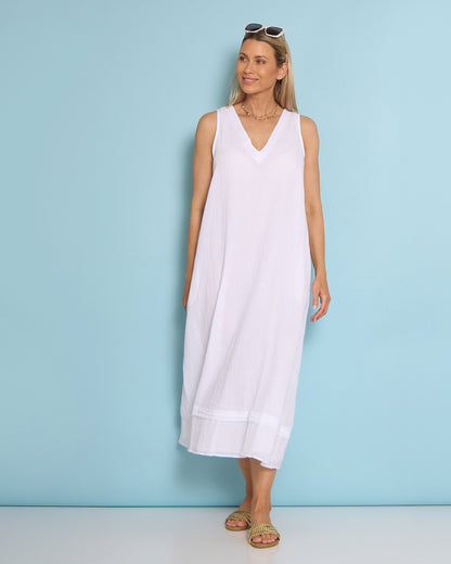 Orsula Tank Maxi Dress - White