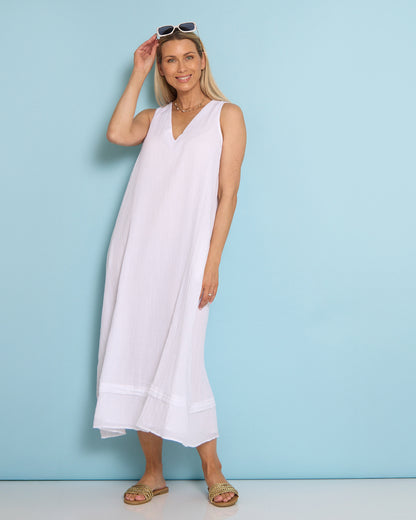 Orsula Tank Maxi Dress - White