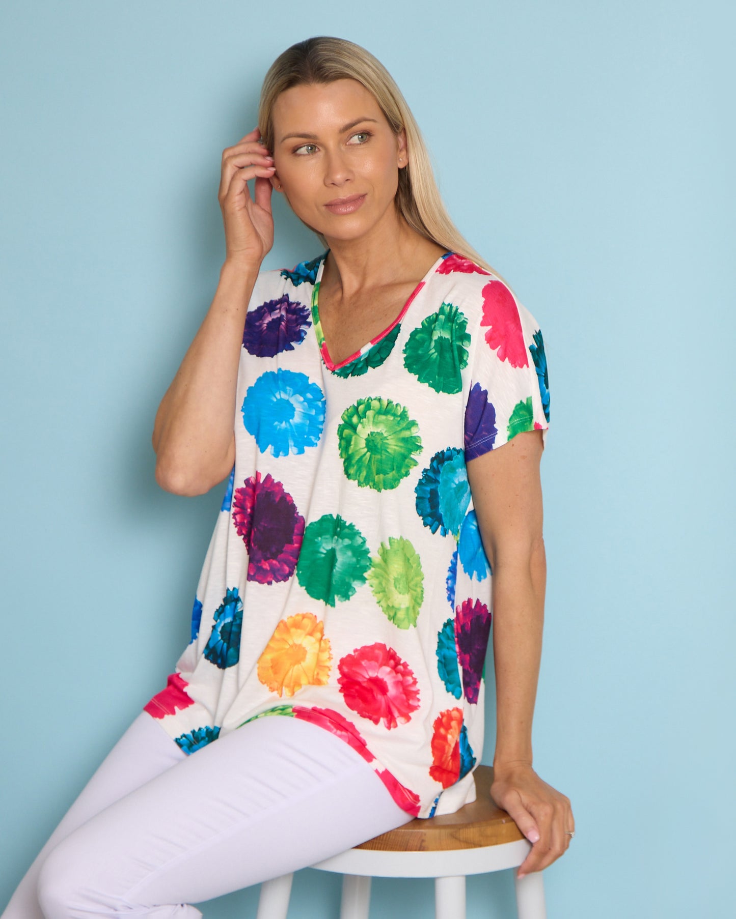 Carla Floral Bouquet Tee - Floral Spot