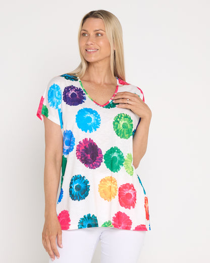 Carla Floral Bouquet Tee - Floral Spot