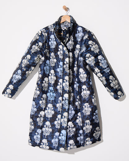 Bhadoi Reversible Puffer Jacket - Blue Patchwork