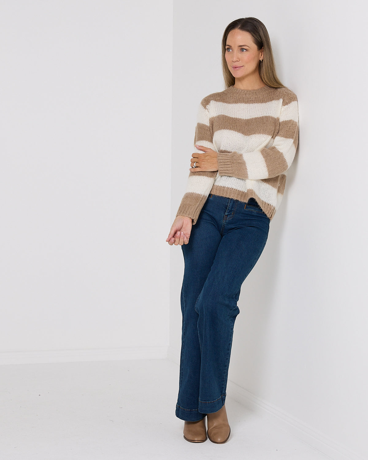 Pallas Stripe Jumper - Stone