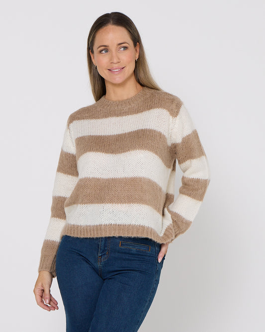 Pallas Stripe Jumper - Stone