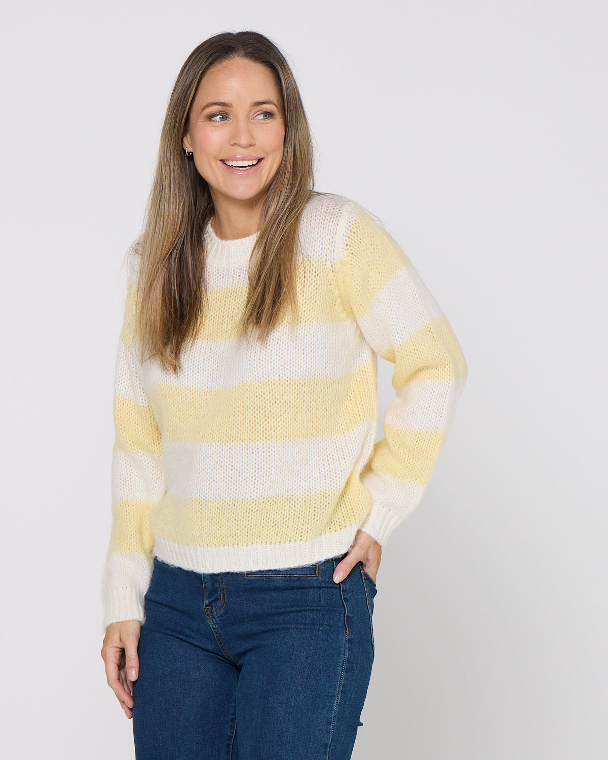 Pallas Stripe Jumper - Butter