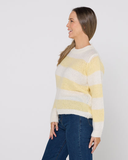 Pallas Stripe Jumper - Butter