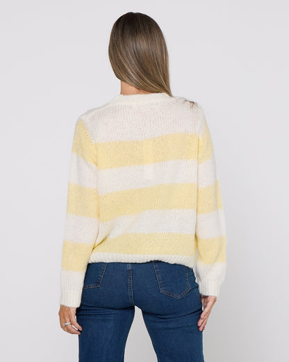 Pallas Stripe Jumper - Butter