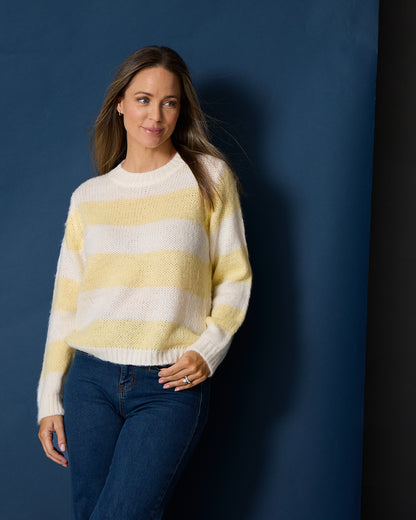 Pallas Stripe Jumper - Butter