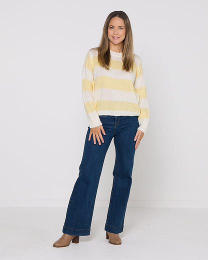 Pallas Stripe Jumper - Butter