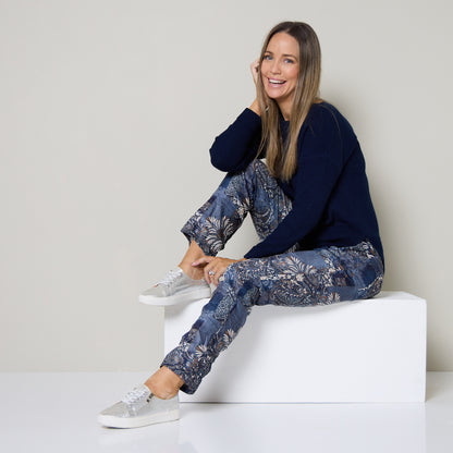 Namur Pant - Blue Patchwork