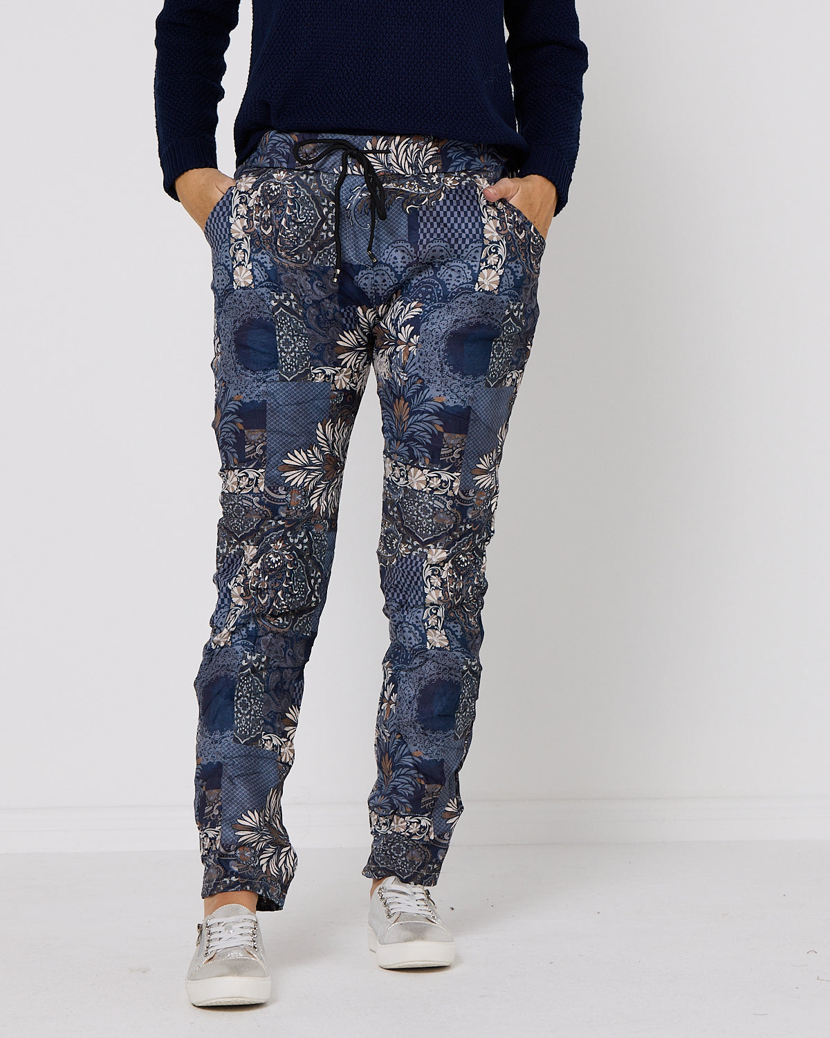 Namur Pant - Blue Patchwork