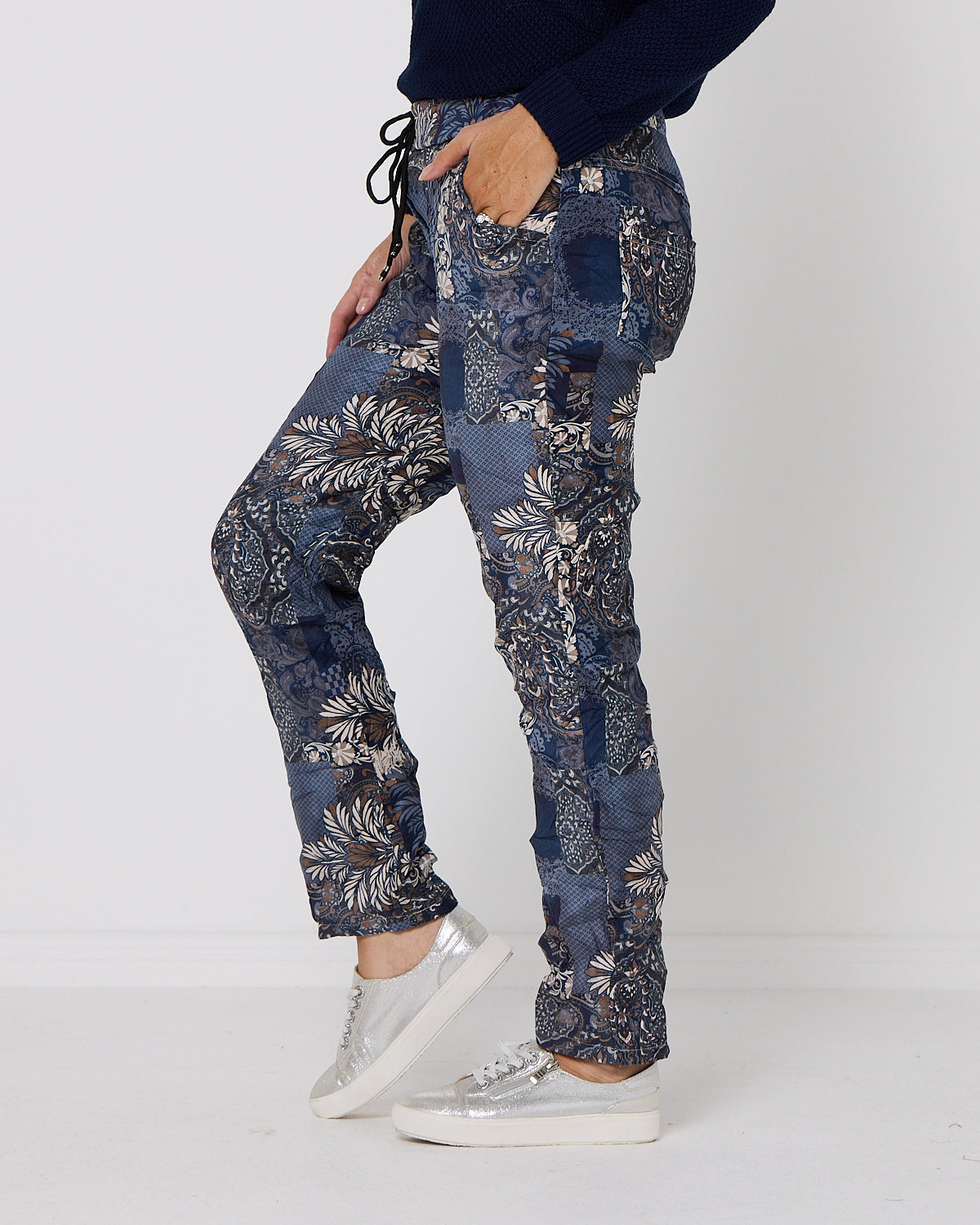 Namur Pant - Blue Patchwork